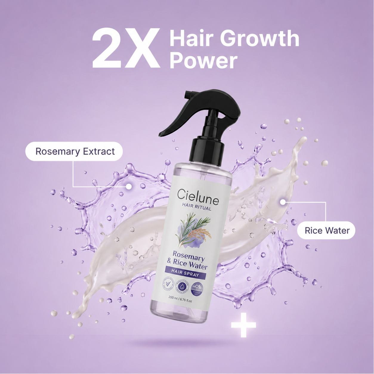 Cielune Rosemary + Rice Water Spray
